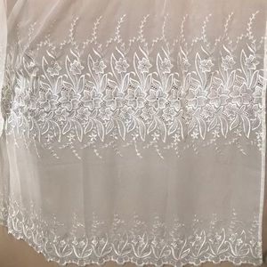 Sheer floral curtains